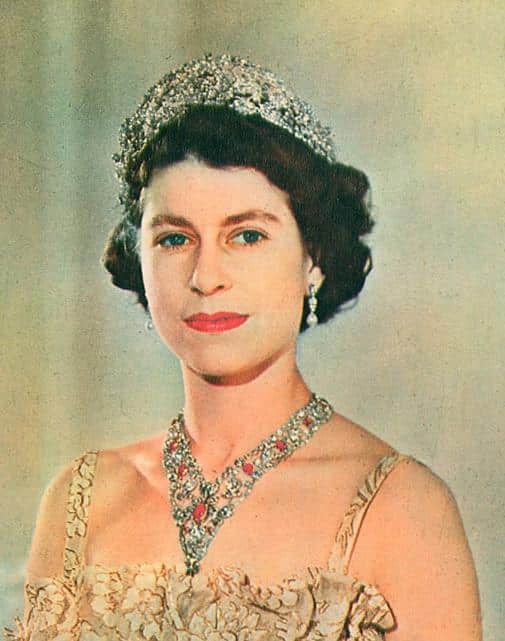 Queen Elizabeth II Wearing the Nizam of Hyderabad Tiar