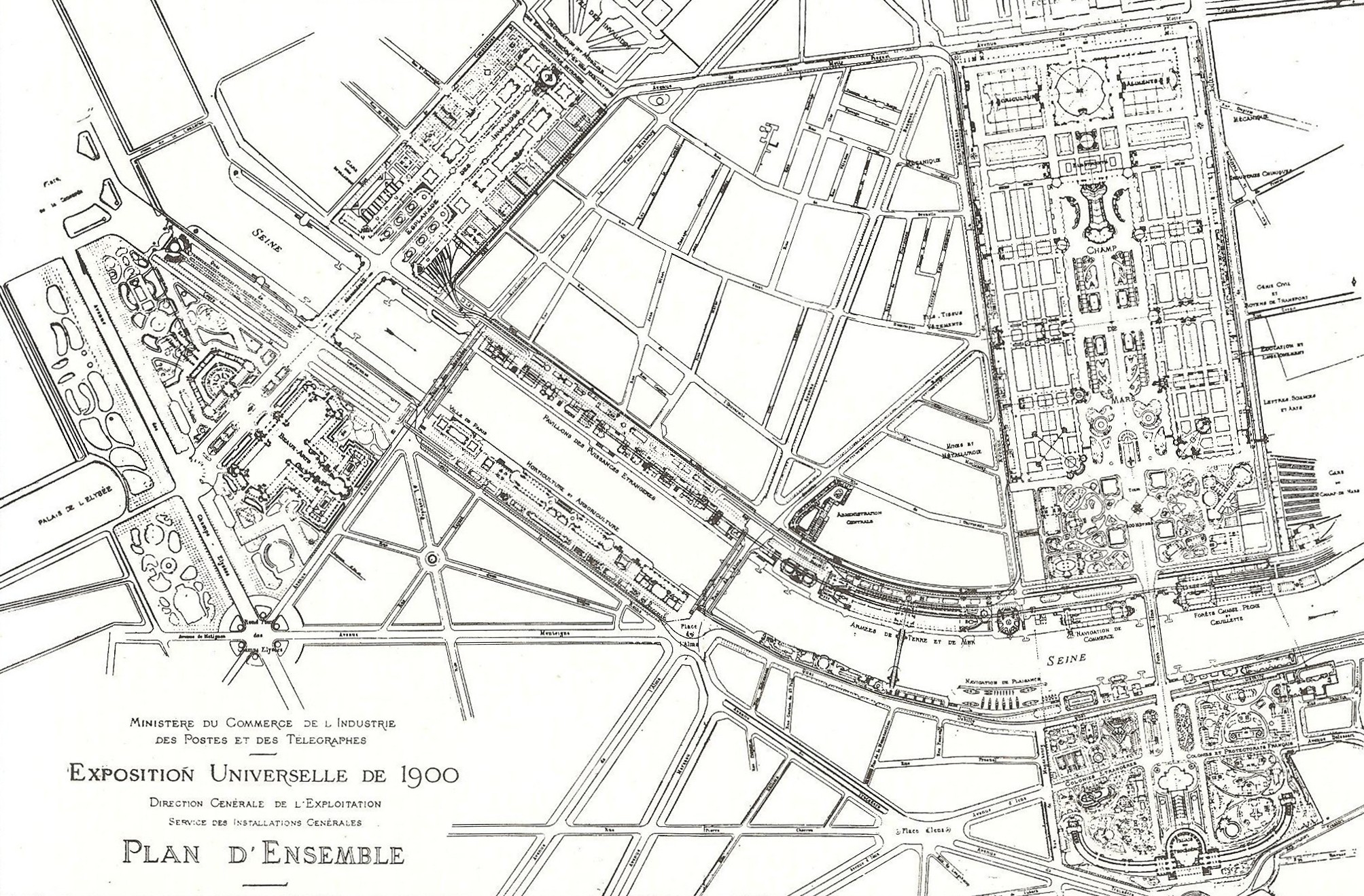 Map of the 1900 Exposition.