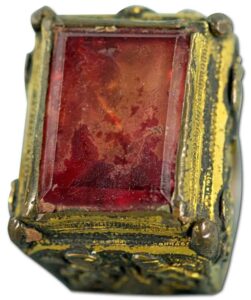 Ring of Pope Sixtus IV. Gilt bronze and rock crystal, Central Italy, 1471–1484