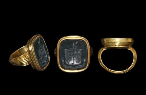 Renaissance Bloodstone Signet Ring.