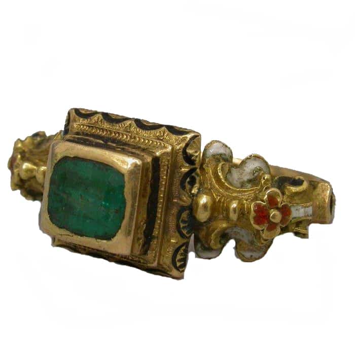 Renaissance Emerald and Enamel Ring.