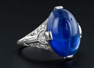 Sapphire Cabochon Ring.