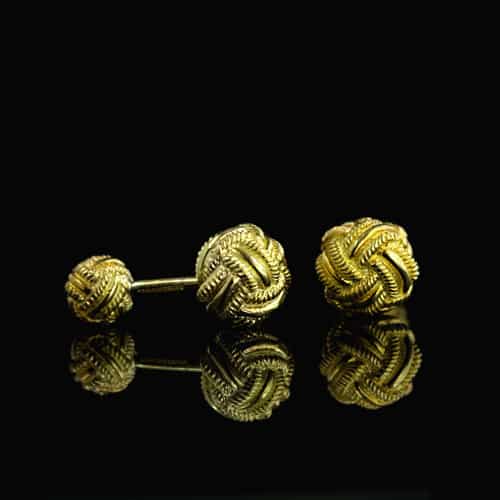 Tiffany& Co. - Schlumberger 18k Yellow Gold Knotted "Dumbbell" Cuff Links.