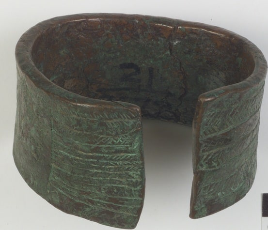 Copper Bracelet, attrib: Shawnee c.1700-1800, Ohio.