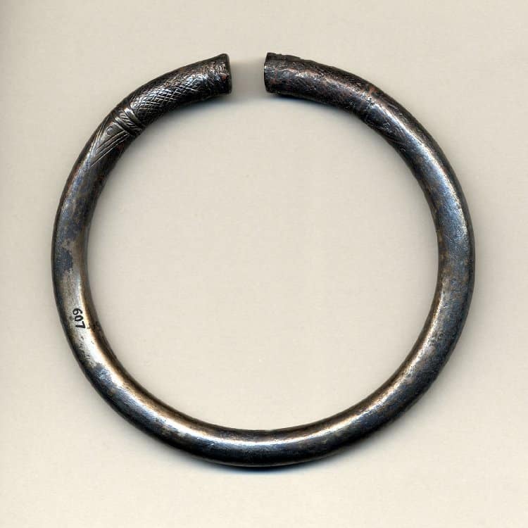 Cast Silver Engraved Armlet Found on Cyrpus, ~1000 BC.