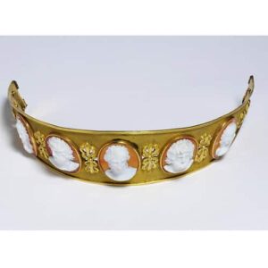 French Tiara with Cameos Set in Gilt c.1810.