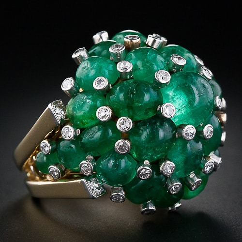 Trabert & Hoeffer - Mauboussin Retro Emerald Cocktail Ring