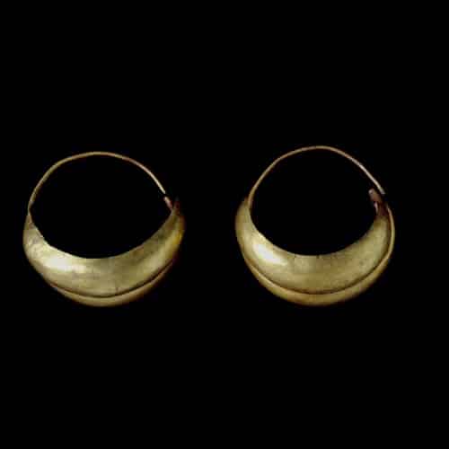 Fashion Plated Gold Big Resin Semicircle Earrings Brynco Pequeno