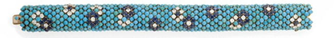 Van Cleef & Arpels Turquoise, Sapphire and Diamond Bracelet, c.1950s. Photo Courtesy of Christie's.