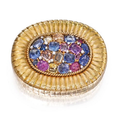 Verdura Multi-Stone Gold Compact. Photo Courtesy of Sotheby's.