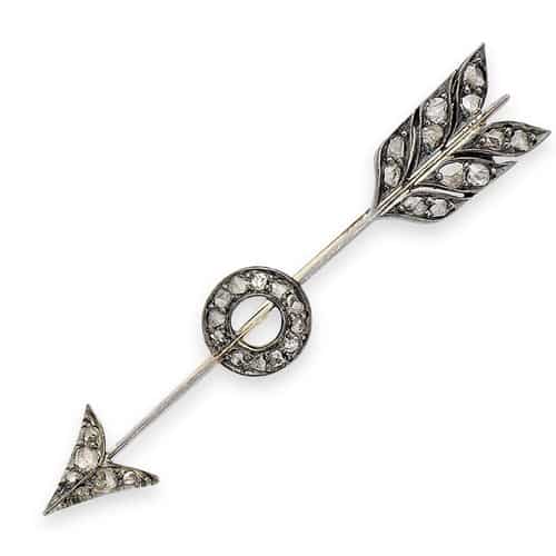 Diamond-Set Arrow Brooch c.1900. Photo Courtesy of Bonhams.