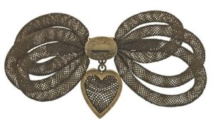 Victorian Hairwork Bow Brooch.