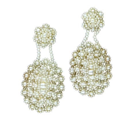 Victorian Seed Pearl Earrings.