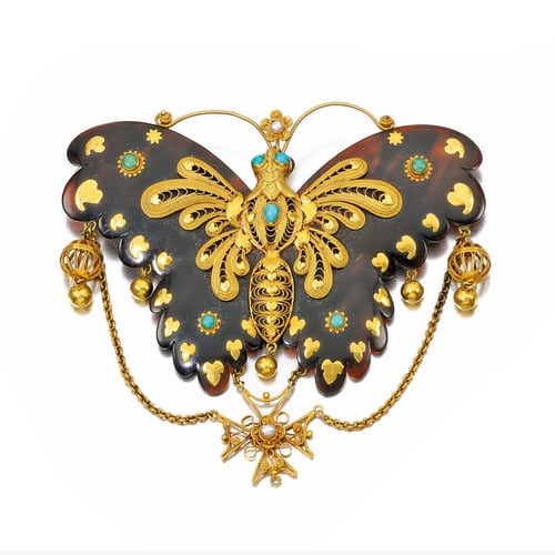 Victorian_Tortoiseshell_Butterfly_Brooch