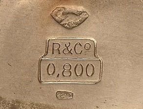 .800 Purity Mark Incorporated in a Swiss Maker's Mark. Silver Watch Case, First Quarter of the 20th Century.
