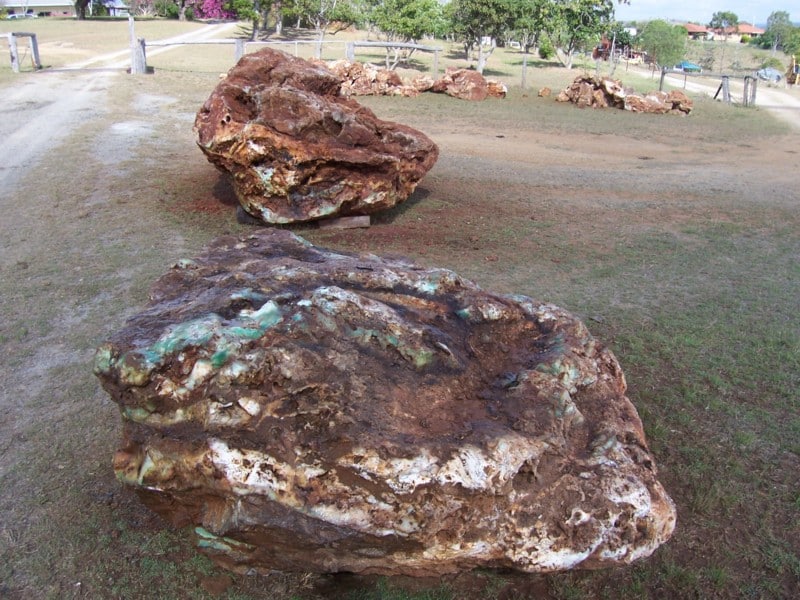 A 16 Ton Boulder at the Excavation.