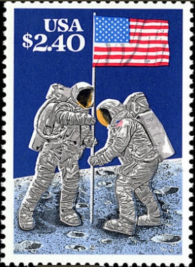 U.S. Moon Landing Stamp.
