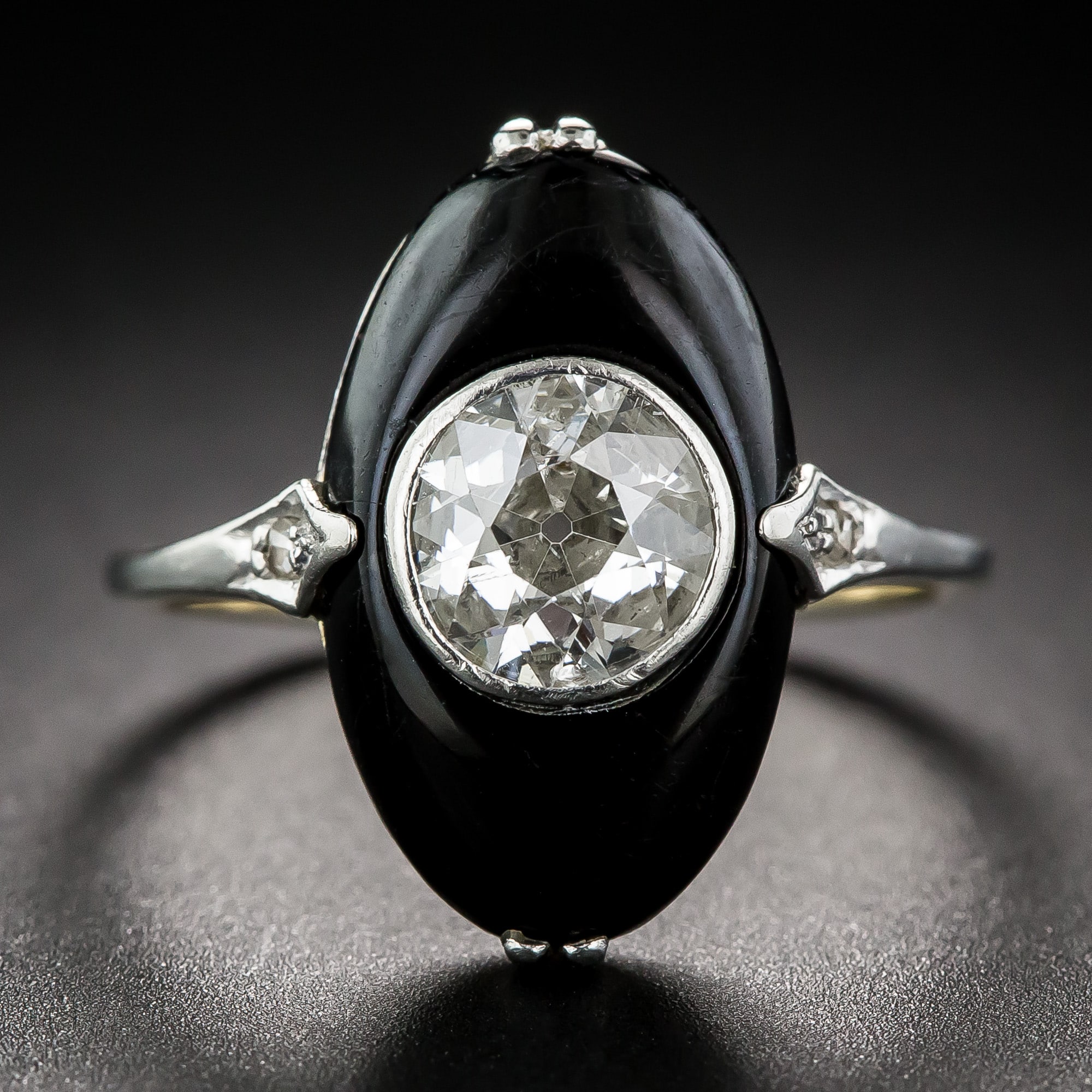 Art Deco Diamond and Onyx Ring c.1930s.