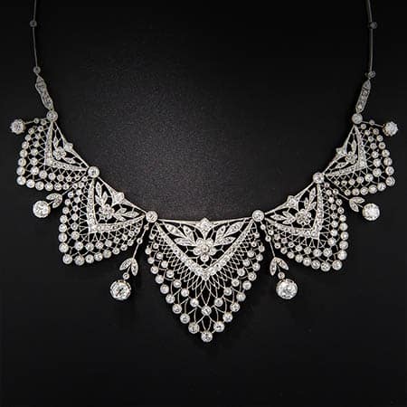 Edwardian Diamond Bib Necklace.