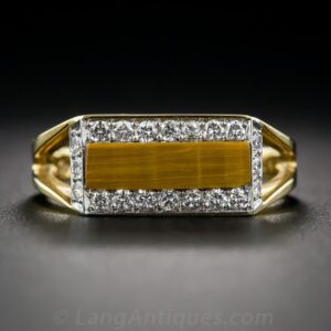 Cartier Tiger's Eye and Diamond Ring
