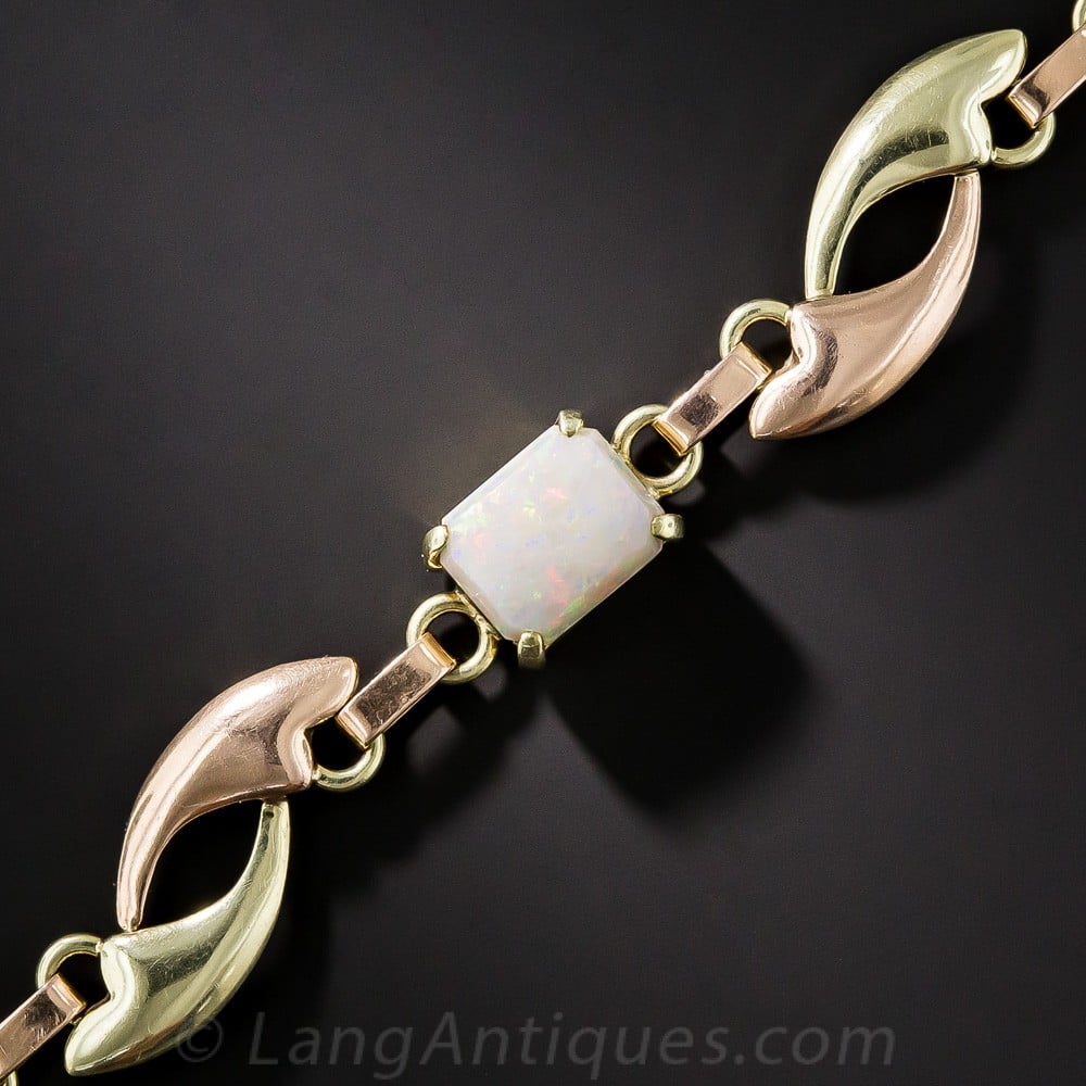 Mid-Century Opal Bracelet.
