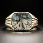 Moss Agate Ring by Allsopp Brothers.