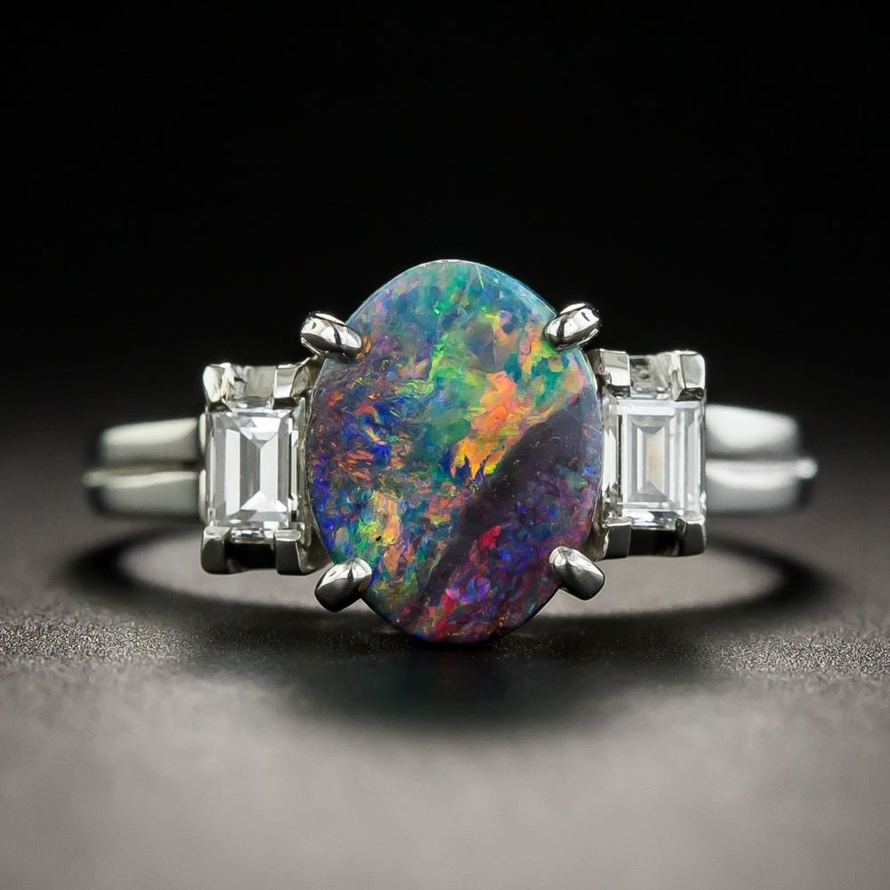 Black Opal Diamond Ring.