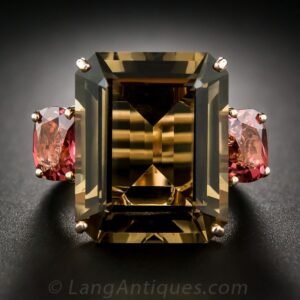 Verdura Smoky Quartz and Tourmaline Cocktail Ring This item has been sold