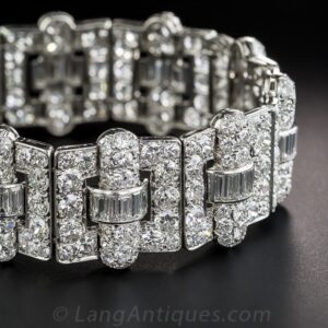 Art Deco Diamond and Platinum Bracelet.