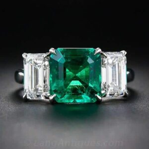 Emerald and Diamond Ring.