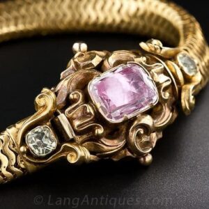 Georgian-Foil Backed Chrysoberyl Bracelet.