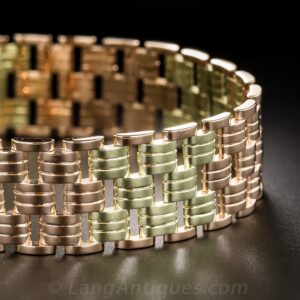 Tiffany & Co. Retro Bi-Color Gold Bracelet.