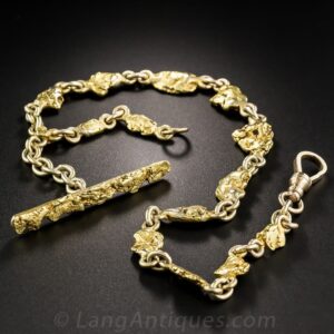 Victorian Gold Nugget Watch Chain.