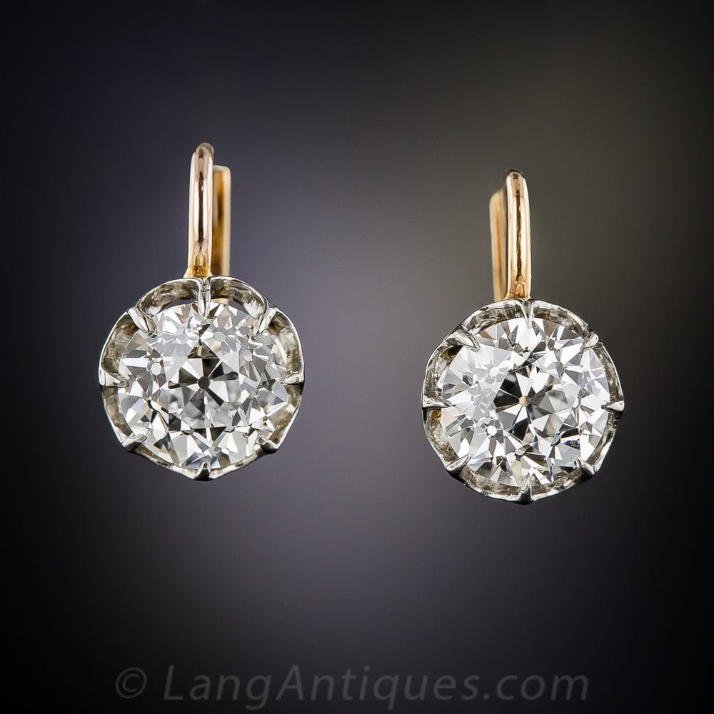 Antique Diamond Earrings.