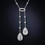 Antique Pear-Shaped Diamond Negligee Necklace.