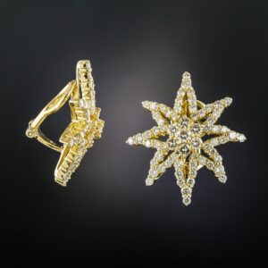 Diamond Star Earclips.