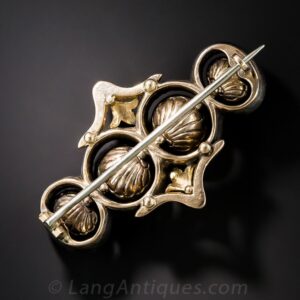 Georgian Foil Back Rose Cut Diamond Brooch (Reverse).