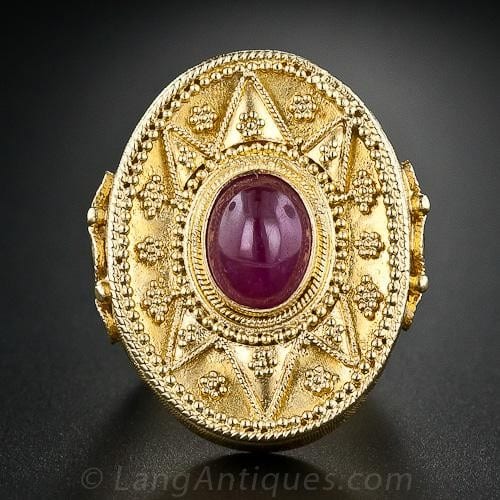 Lalaounis Cabochon Ruby Ring.