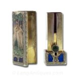 Silver and Enamel Lipstick Case.