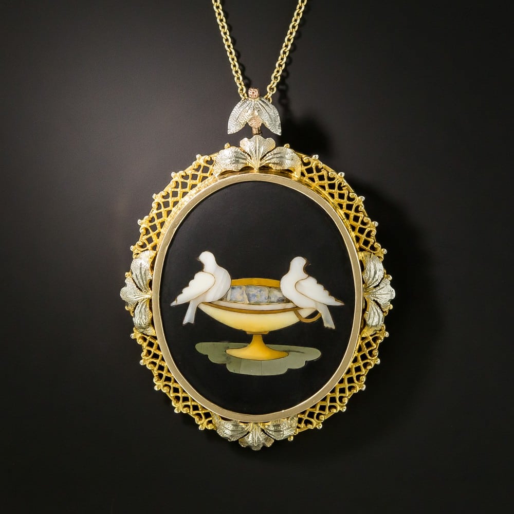 Pietra Dura Pendant/Brooch.