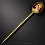 Art Nouveau Enamel Stickpin - "Brunhilde"