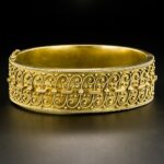 Victorian Etruscan Revival Bangle Bracelet.