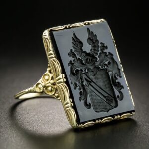 Victorian Onyx Intaglio Ring.