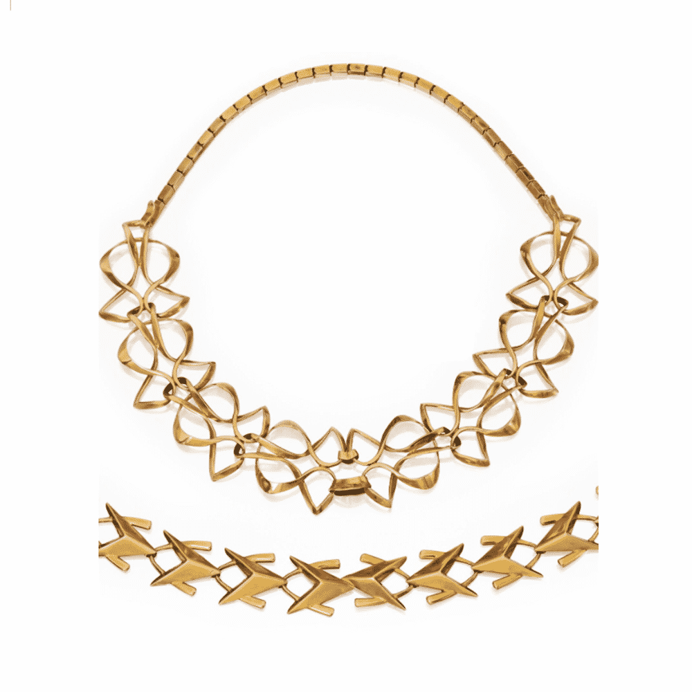 Gold Interchangeable Link Necklace, Jean Fouquet, c.1955-1958. Photo Courtesy of Sotheby's.