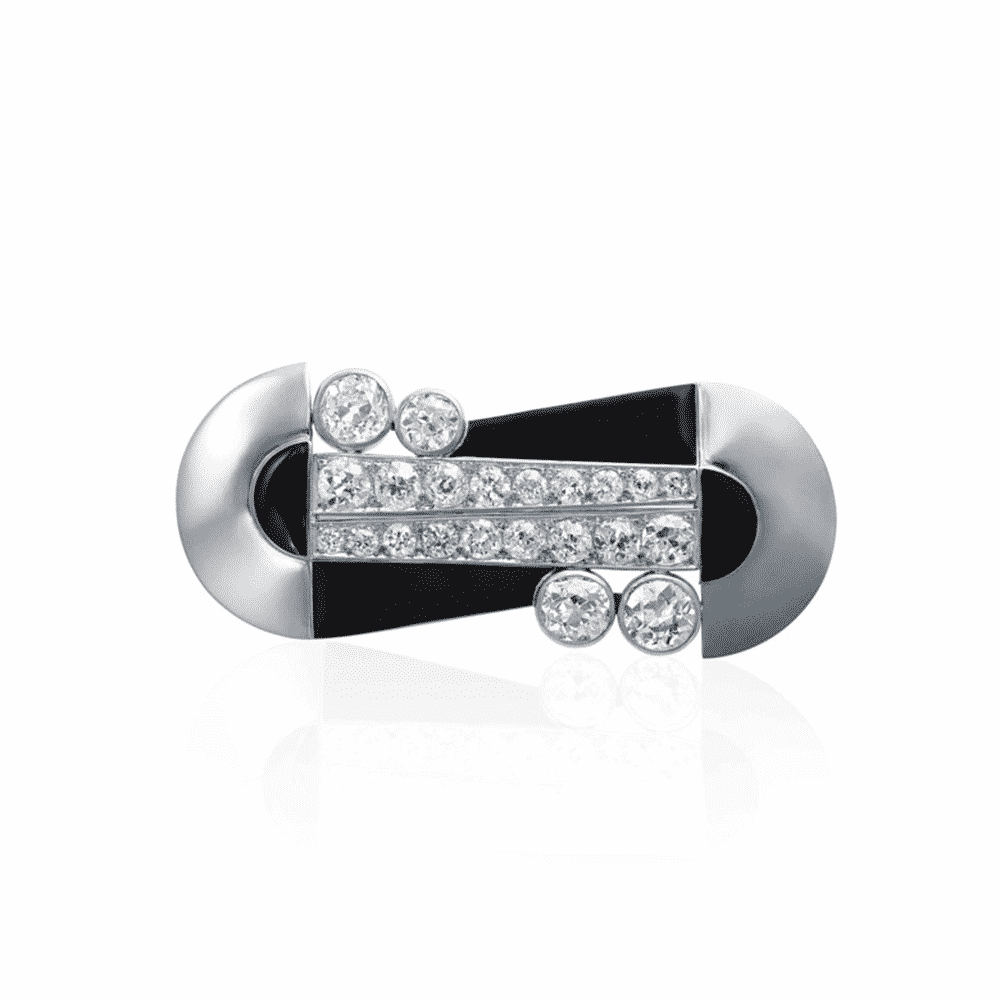 Diamond and Lacquer Brooch, Raymond Templier. Photo Courtesy of Christie's.