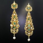 Georgian Emerald and Pearl Cannetille Earrings.