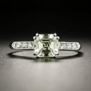 Mid-Century Asscher-Cut Diamond Engagement Ring.