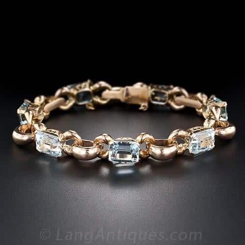 Retro Aquamarine Bracelet.