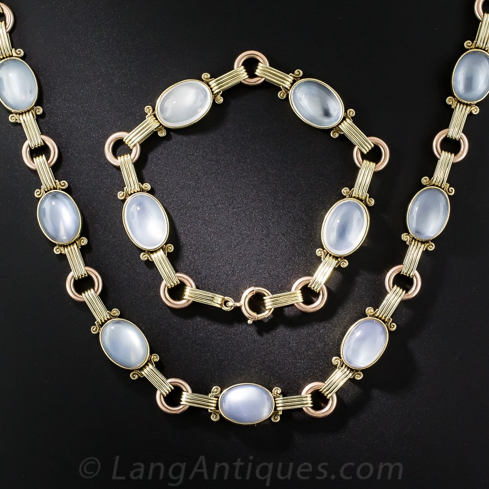 Tiffany & Co. Retro Moonstone Jewelry Suite.