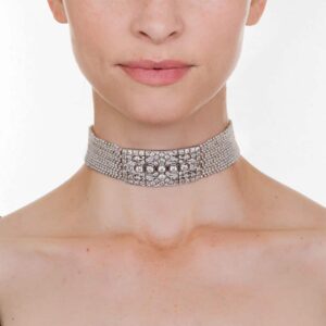 Art Deco Diamond and Seed Pearl Choker.